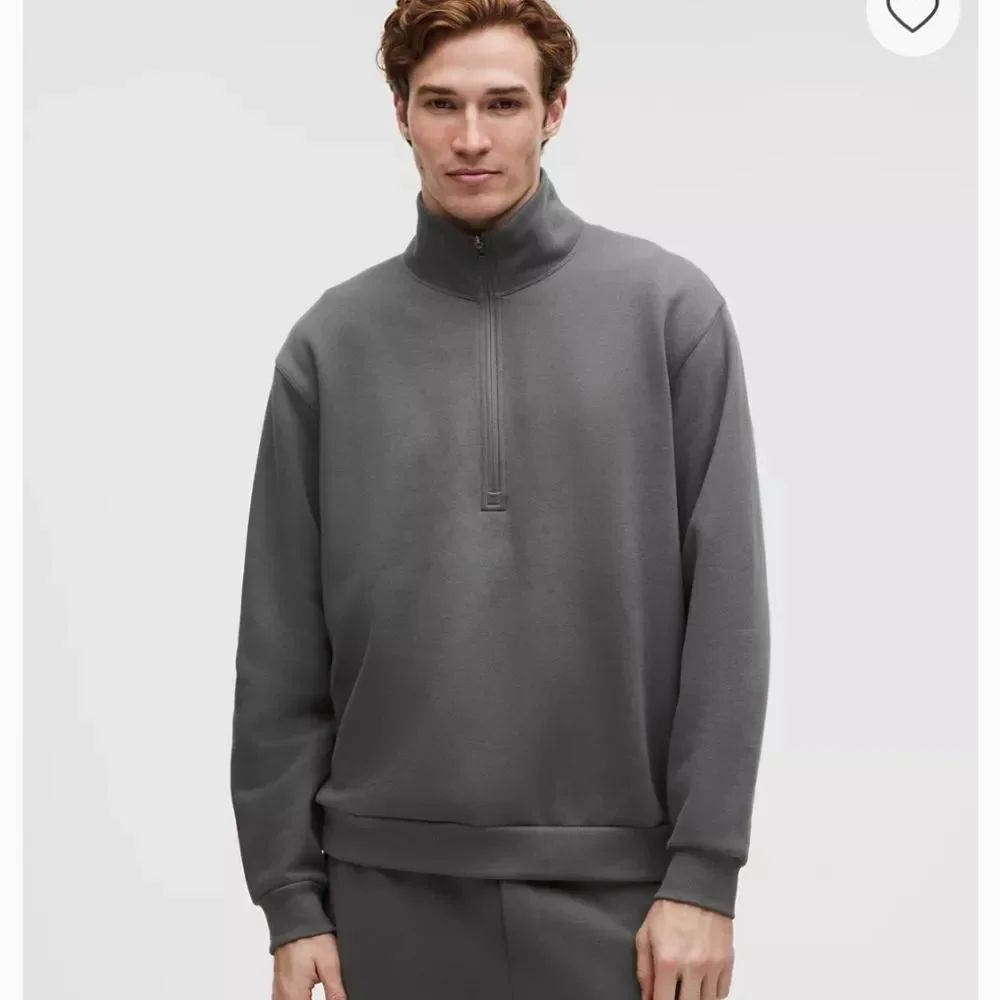 Lululemon Steady State Half Zip Sweatshirt Onyx Grey Taupe Size S